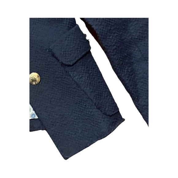 Zara Woman Chanel style navy dark blue gold button military jacket size small - Picture 4 of 12